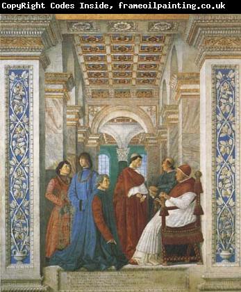 Melozzo da Forli Sixtus IV,his Nephews and his Librarian Palatina (mk08)